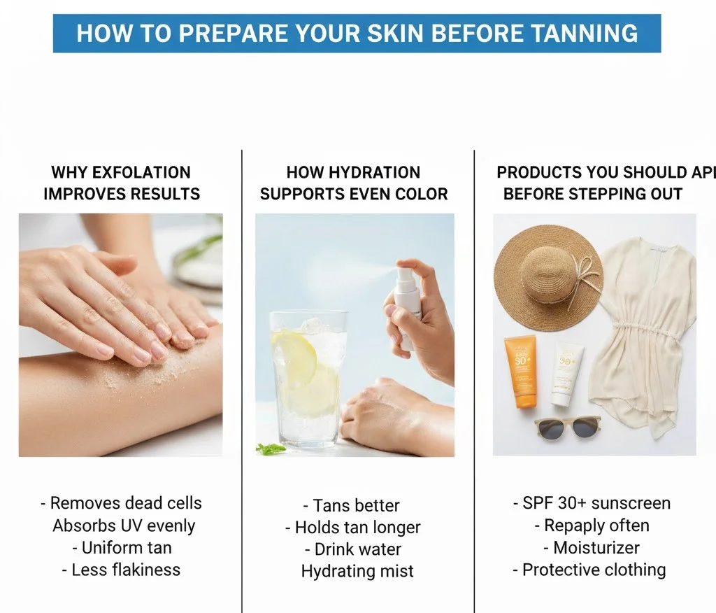 How to Prepare Your Skin Before Tanning