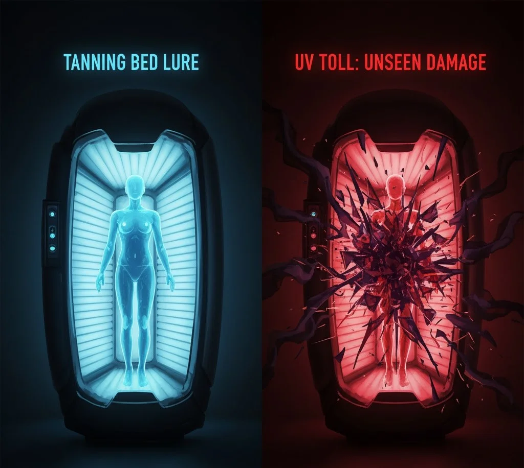 Tanning Bed Before and After