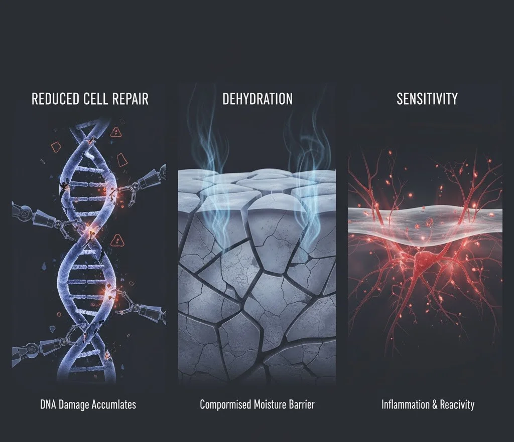 skin damage of tanning beds