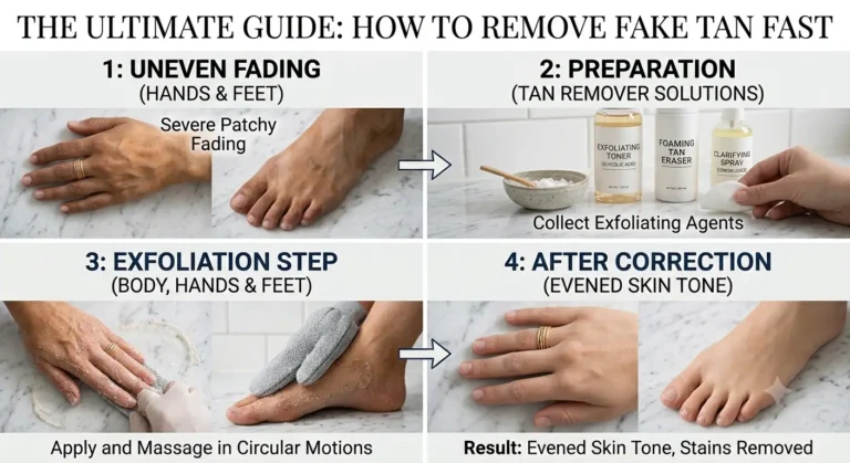 How to Remove Fake Tan Fast (Including Hands, Feet, and Spray Tans)