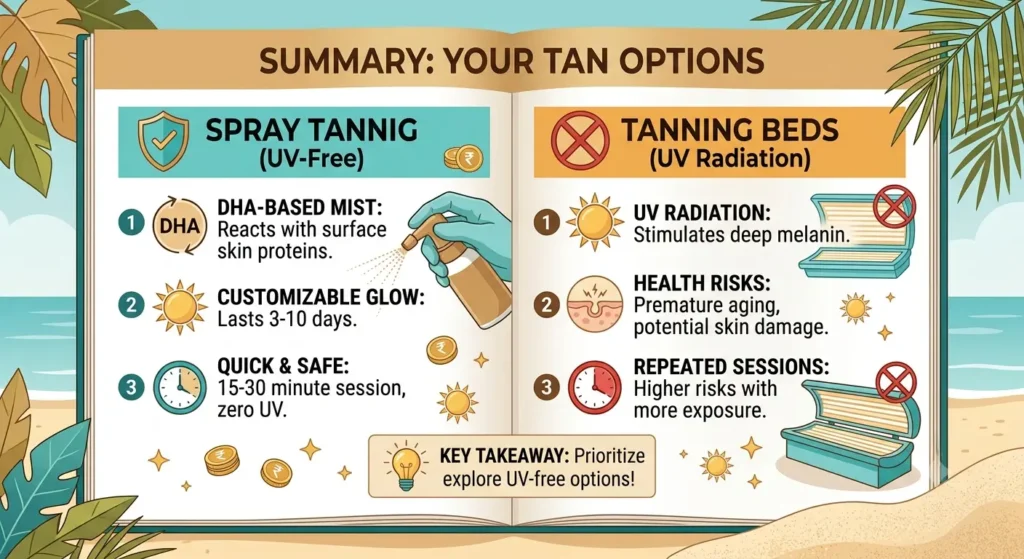 Spray Tan vs. Tanning Bed: What's the Difference?