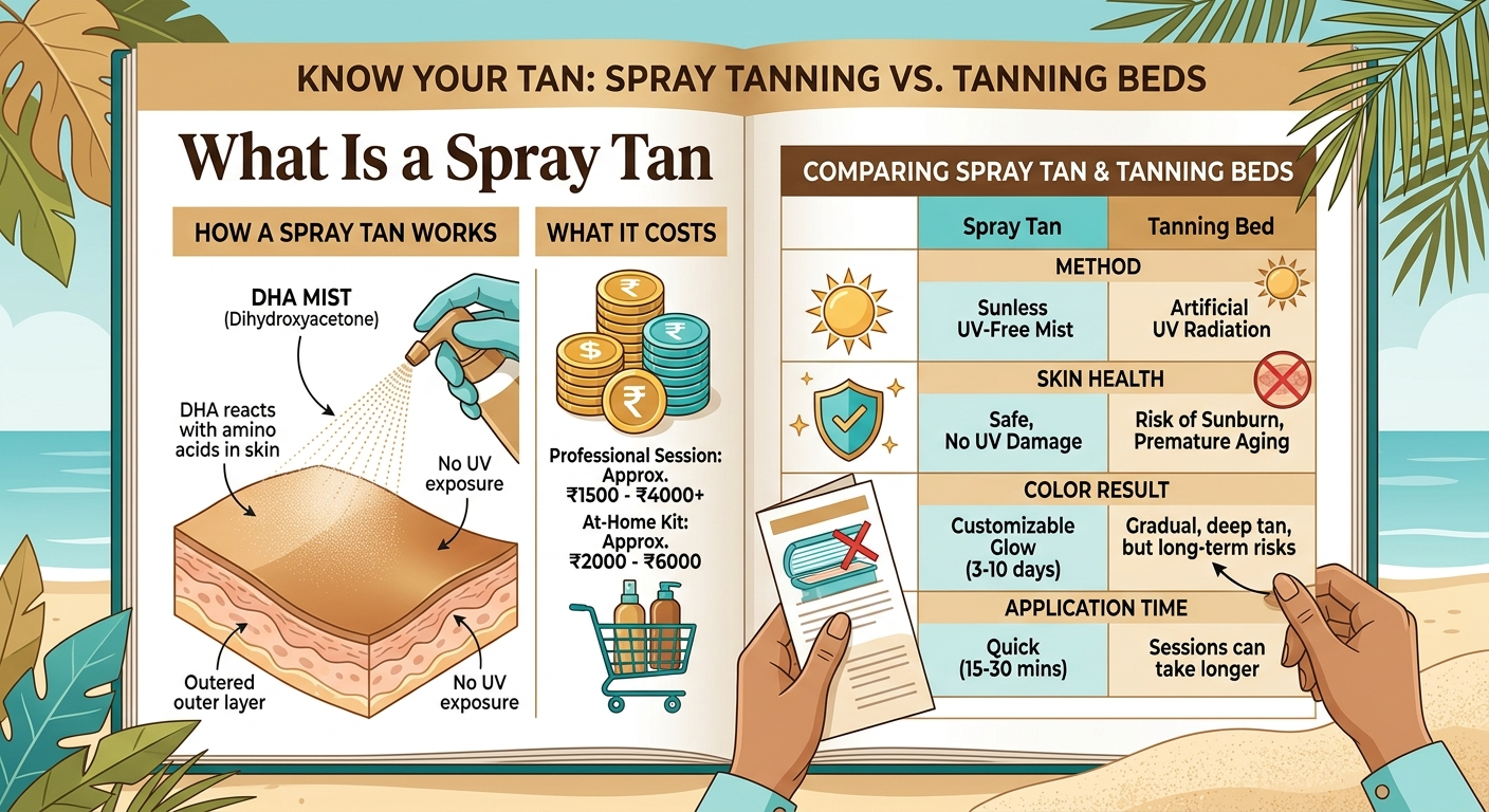 What Is a Spray Tan? How It Works, What It Costs, and How It Compares to a Tanning Bed